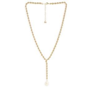 Leeada Pearl Lariat Necklace